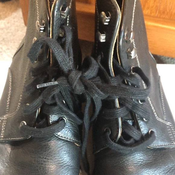NWOT Warfield and Grand Simms ll black leather lace up boot 9 - Picture 3 of 7